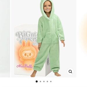 Mia Belle Girls' Green Fleece Onesie